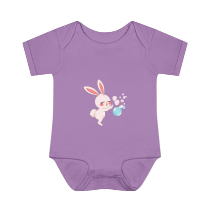 "Bunny Bubble", Infant Baby and Kid's Rib Bodysuit