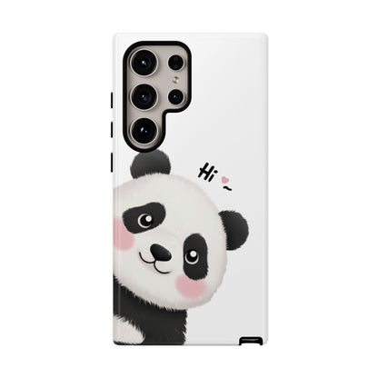 "Hi Cute Panda" Phone Case for iPhone, Samsung Galaxy, and Google Pixel devices