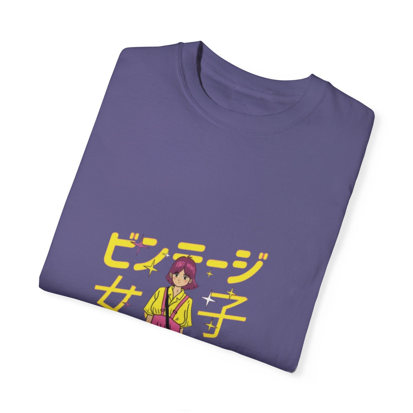 Anime Girl, Graphic T-shirt, Unisex Garment-Dyed