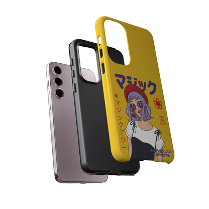 "Anime Cool Girl" Yellow Phone Cases – Bold, Stylish & Made for Any Phone! 💛✨ Pick Your Perfect Fit! -  iPhone, Samsung Galaxy, and Google Pixel