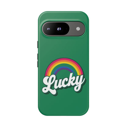 Lucky Rainbow Tough Phone Cases, iPhone, Samsung Galaxy, Google Pixel, Choose any phone model