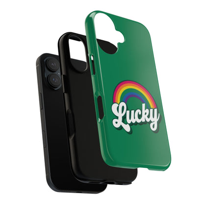 Lucky Rainbow Tough Phone Cases, iPhone, Samsung Galaxy, Google Pixel, Choose any phone model