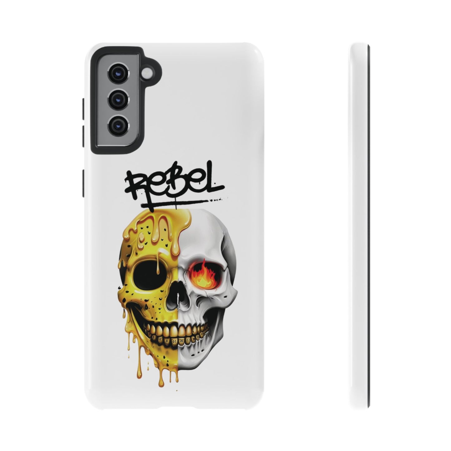 Rebel Skull Phone Case - White