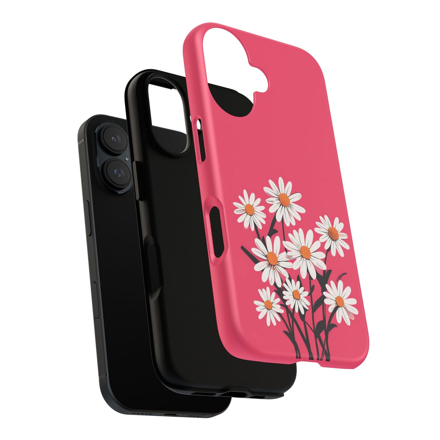 Daisy Flower Phone Case - Vibrant Pink Daisy Design