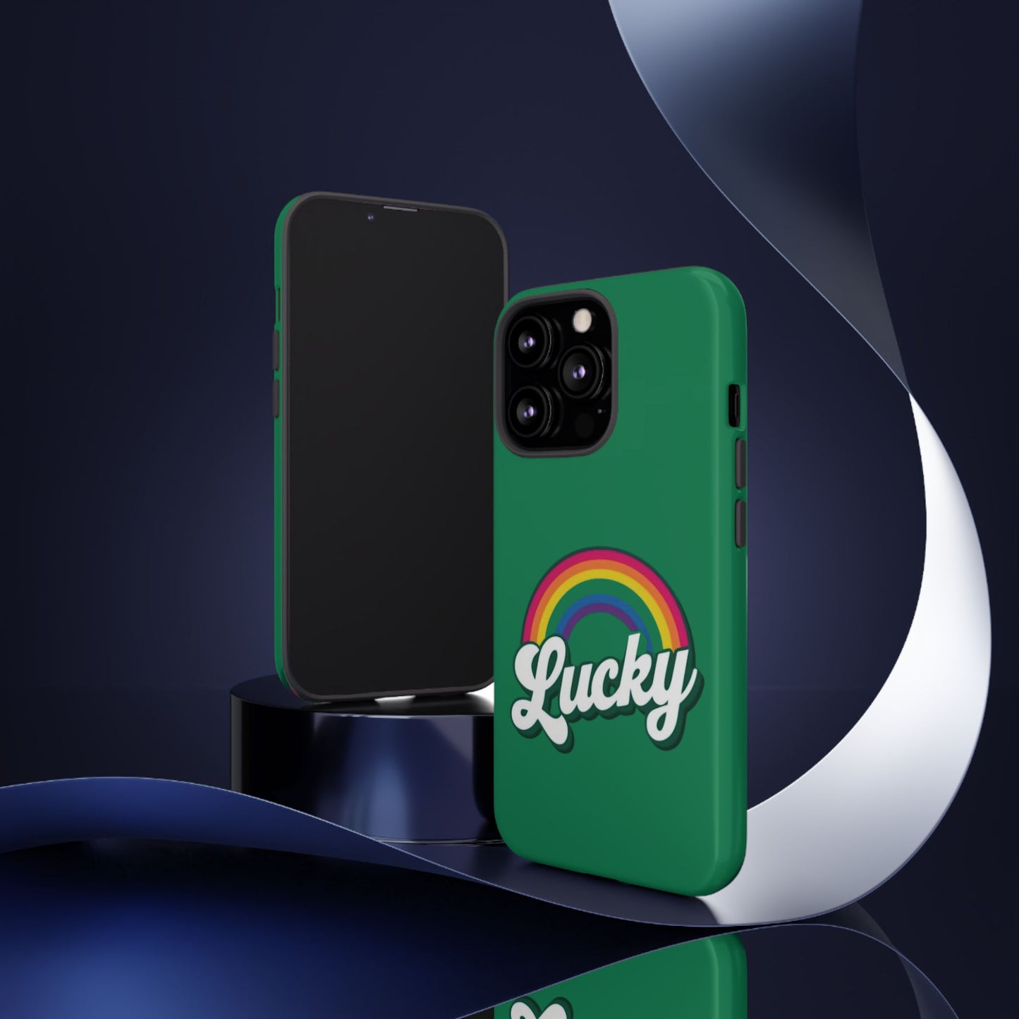 Lucky Rainbow Tough Phone Cases, iPhone, Samsung Galaxy, Google Pixel, Choose any phone model