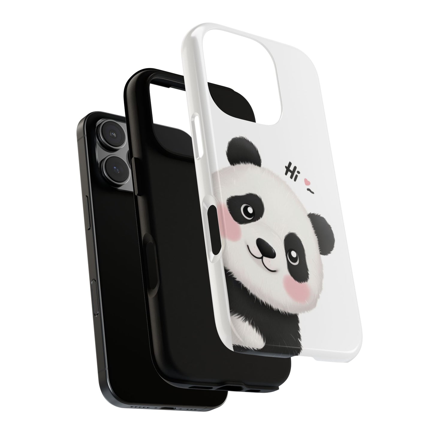 "Hi Cute Panda" Phone Case for iPhone, Samsung Galaxy, and Google Pixel devices