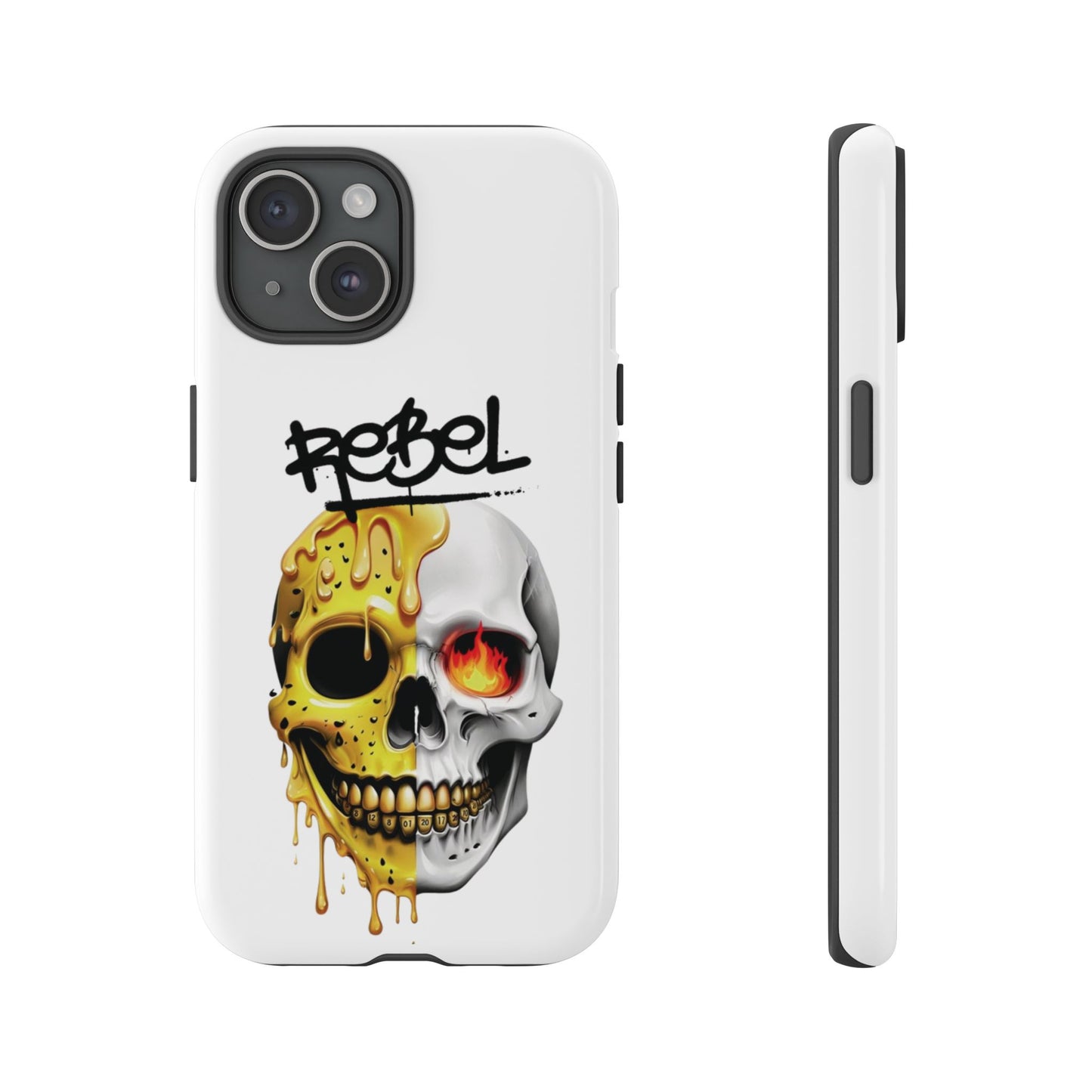 Rebel Skull Phone Case - White