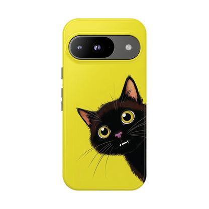 'Cute Cat' Yellow Phone Case