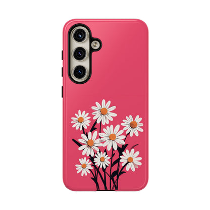 Daisy Flower Phone Case - Vibrant Pink Daisy Design