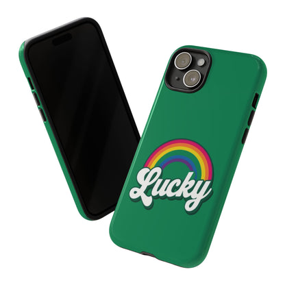 Lucky Rainbow Tough Phone Cases, iPhone, Samsung Galaxy, Google Pixel, Choose any phone model