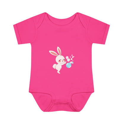 "Bunny Bubble", Infant Baby and Kid's Rib Bodysuit