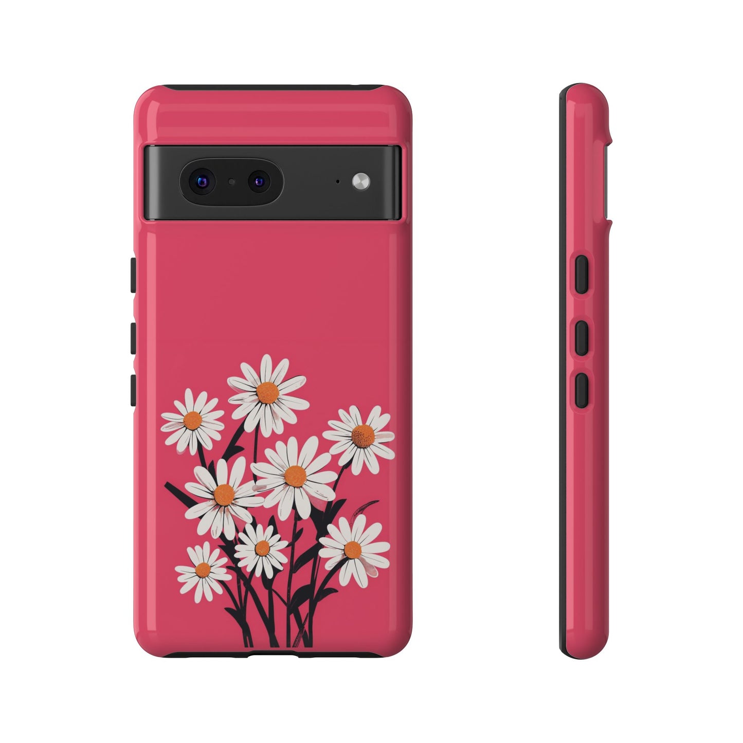 Daisy Flower Phone Case - Vibrant Pink Daisy Design