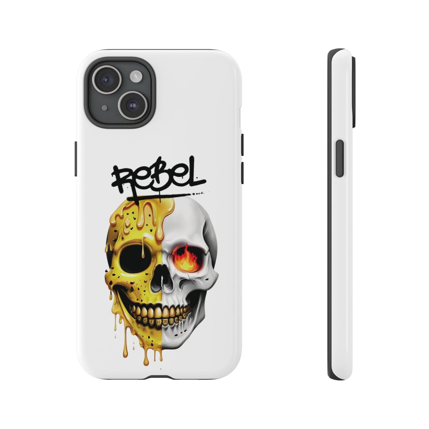 Rebel Skull Phone Case - White