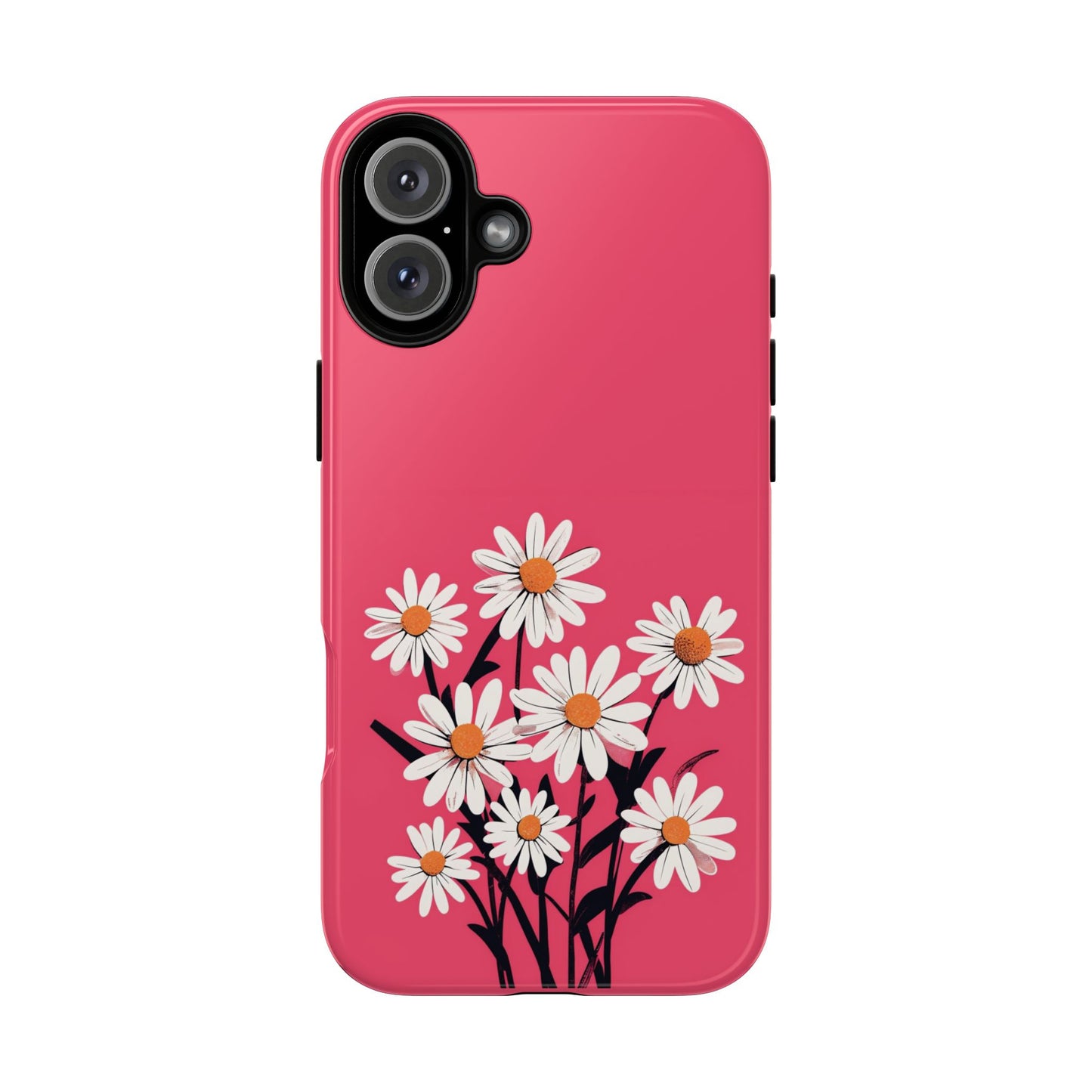 Daisy Flower Phone Case - Vibrant Pink Daisy Design