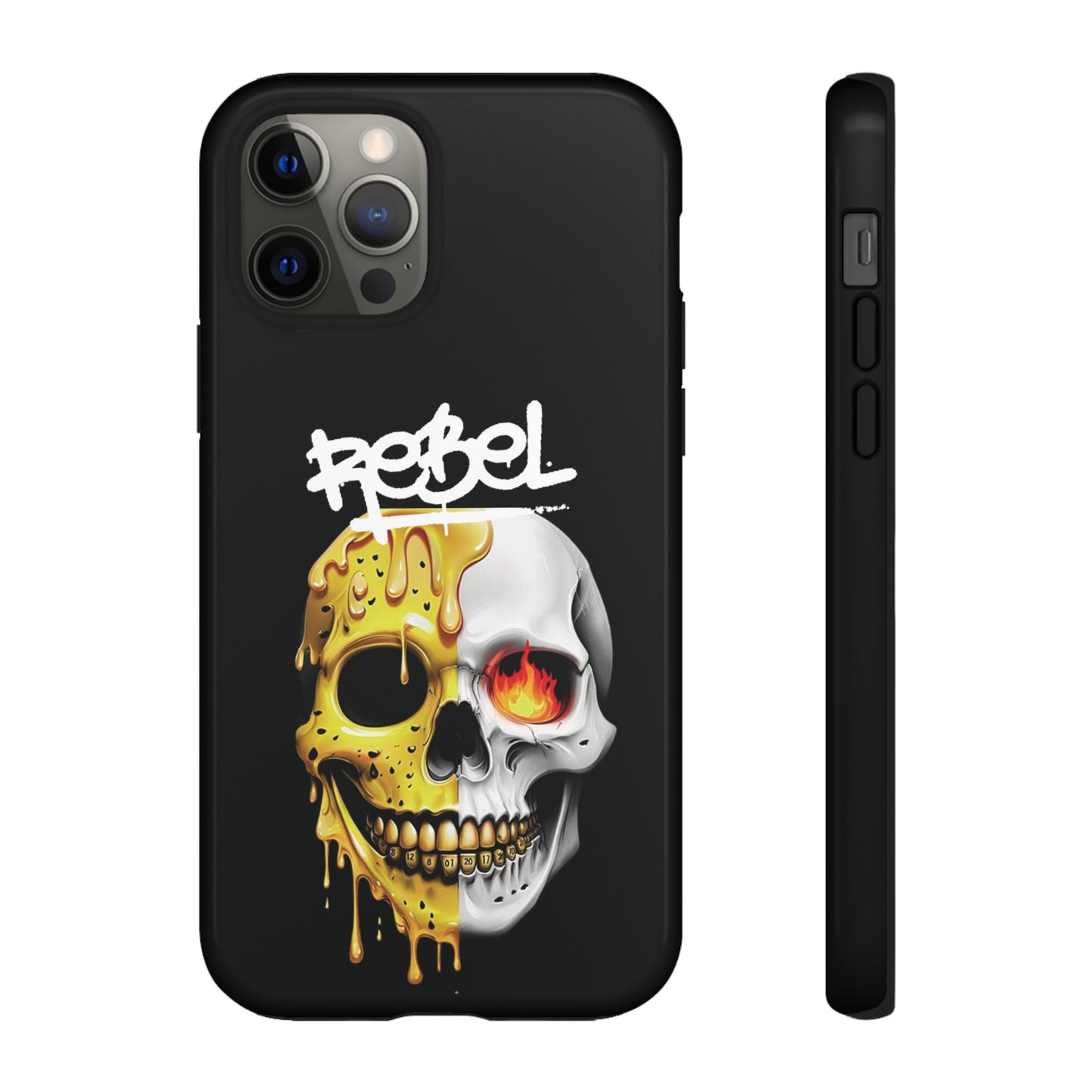 Rebel Skull Phone Case - Black