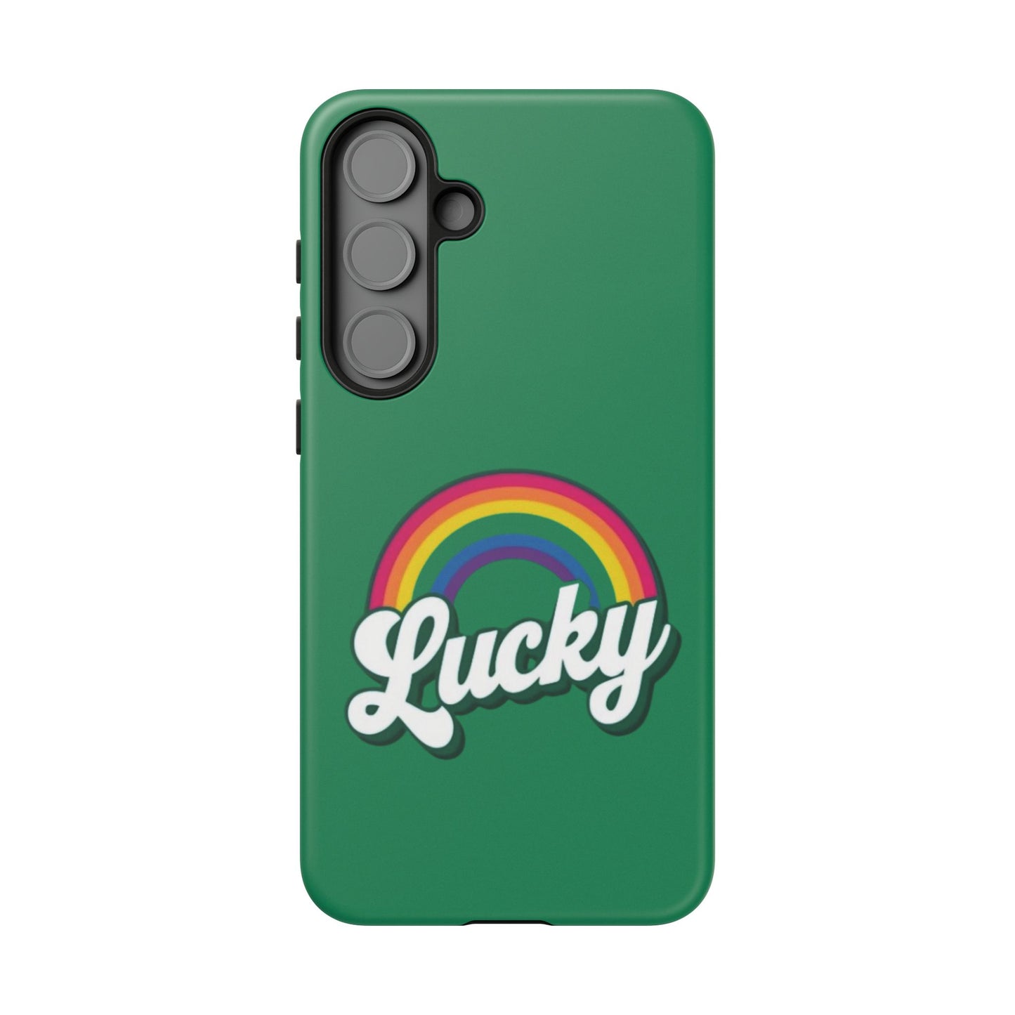 Lucky Rainbow Tough Phone Cases, iPhone, Samsung Galaxy, Google Pixel, Choose any phone model