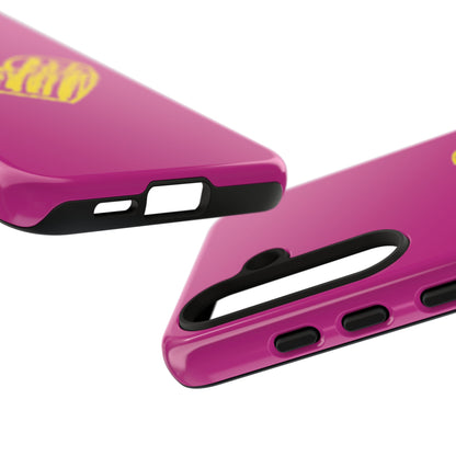 Yellow Heart, Pink Phone Case