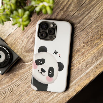 "Hi Cute Panda" Phone Case for iPhone, Samsung Galaxy, and Google Pixel devices