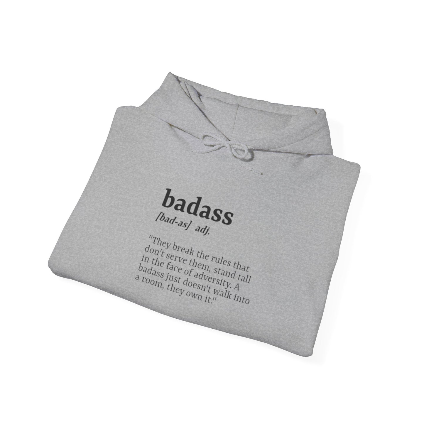 Badass Definition Hoodie – Black Text