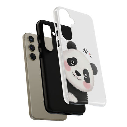 "Hi Cute Panda" Phone Case for iPhone, Samsung Galaxy, and Google Pixel devices