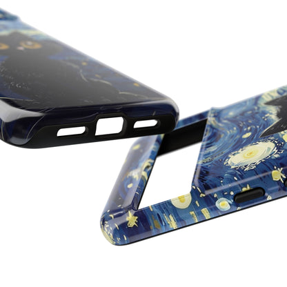 Cat under the stars, cute phone cases, Extra durable, Tough Cases, Pick your size