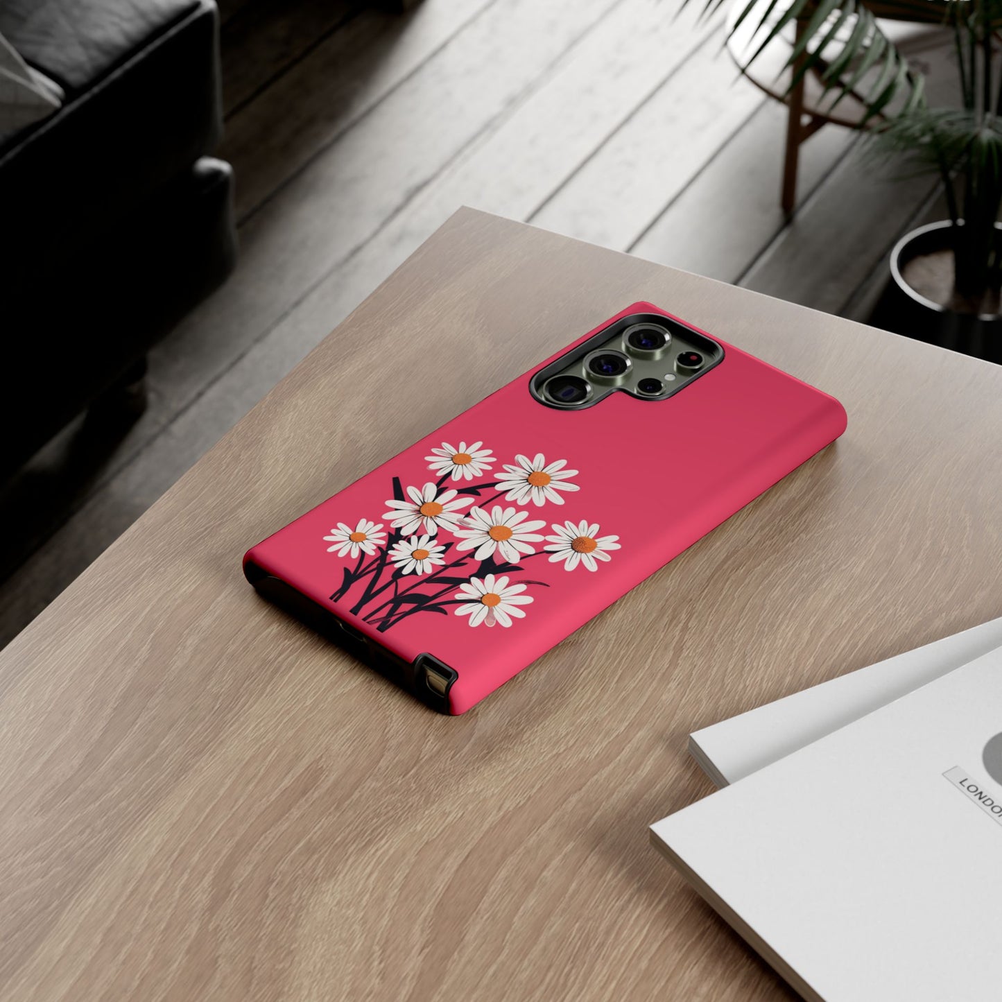 Daisy Flower Phone Case - Vibrant Pink Daisy Design