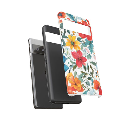 Floral Phone Cases for  iPhone, Samsung Galaxy, and Google Pixel devices - Double layers for extra durability and protection