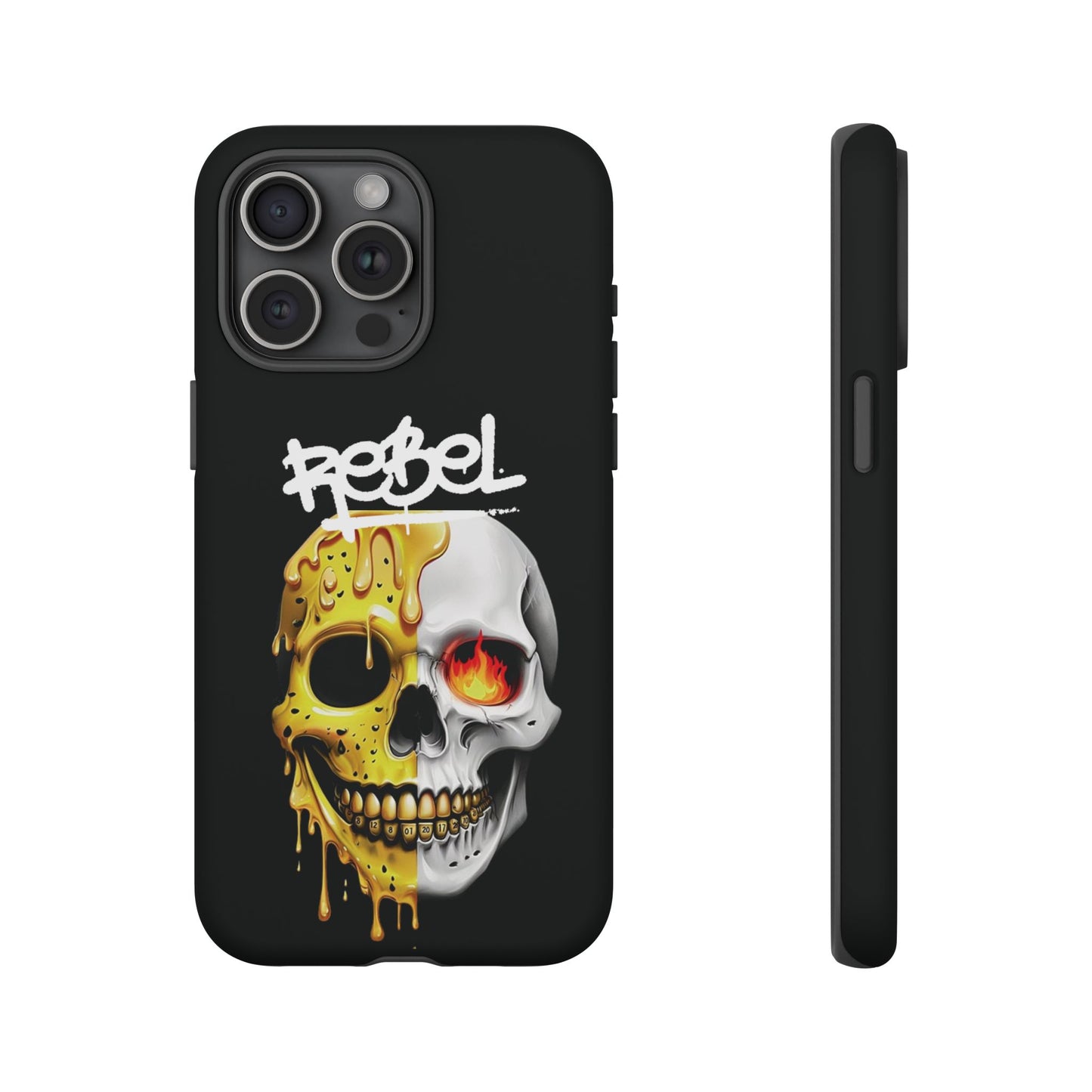 Rebel Skull Phone Case - Black