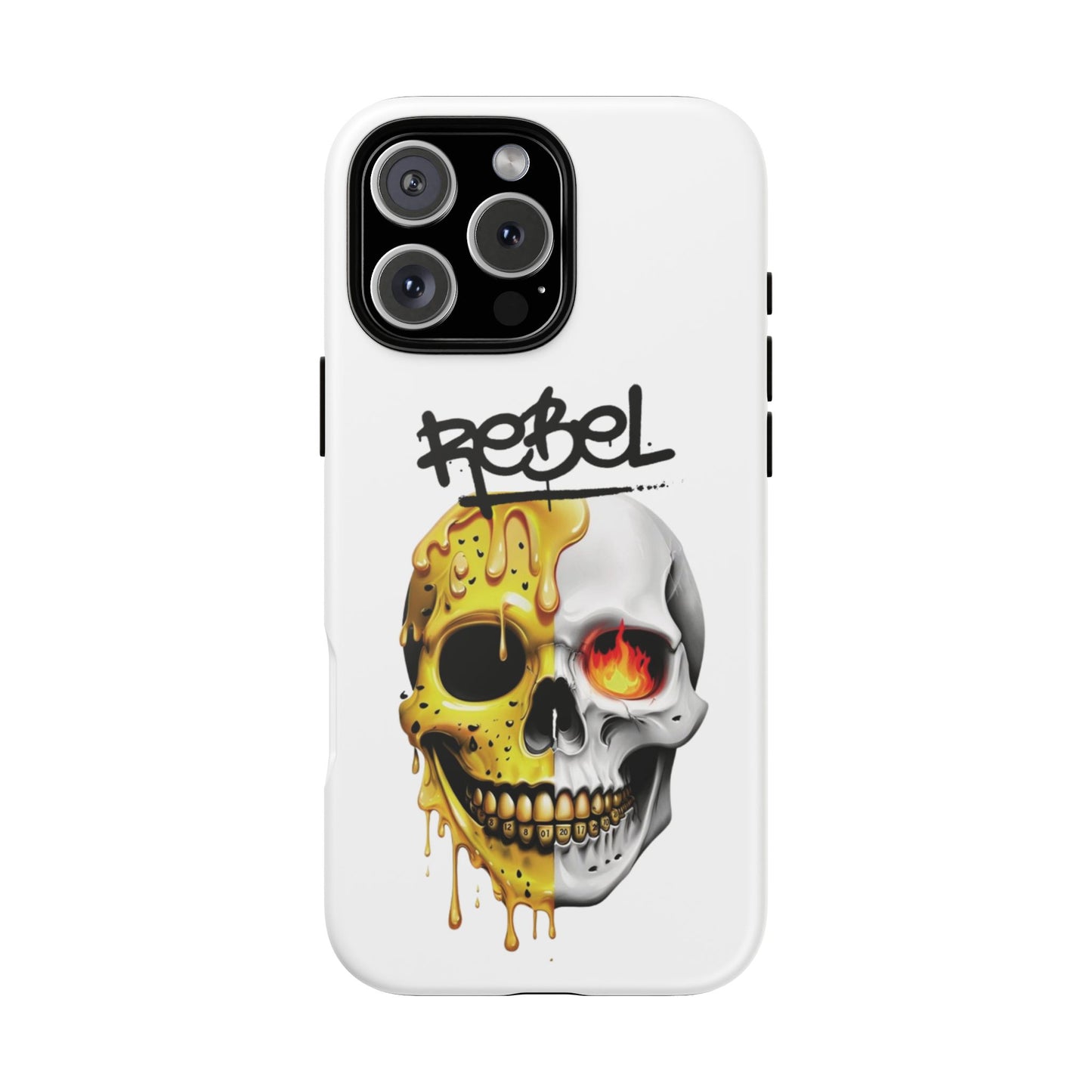 Rebel Skull Phone Case - White