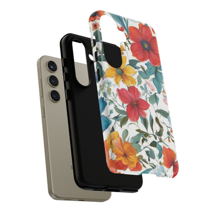 Floral Phone Cases for  iPhone, Samsung Galaxy, and Google Pixel devices - Double layers for extra durability and protection